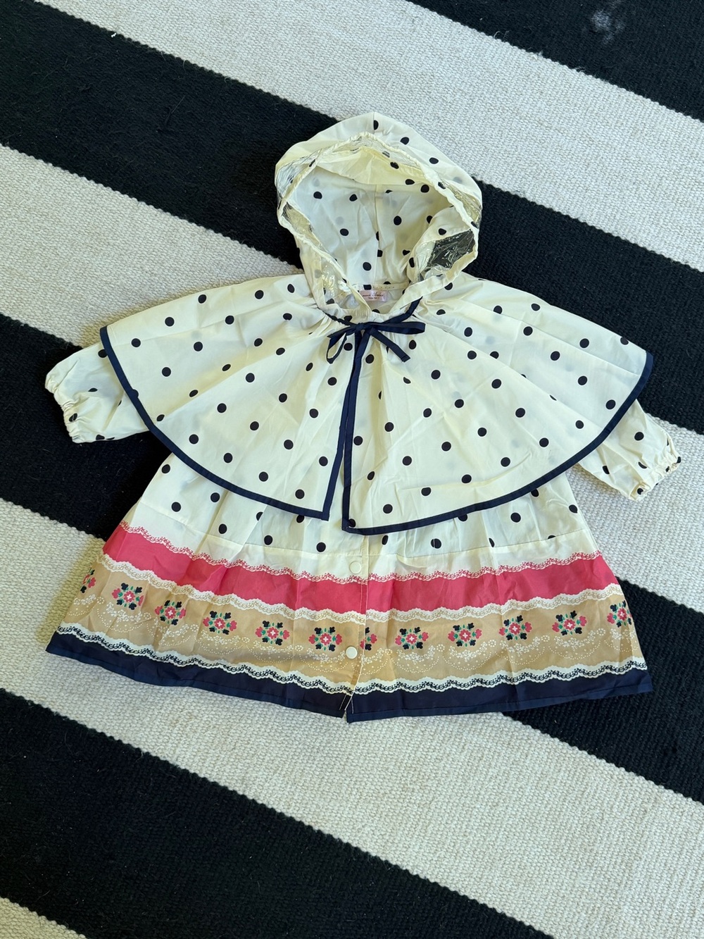 Girls’ A-Line Raincoat with Detachable Cape